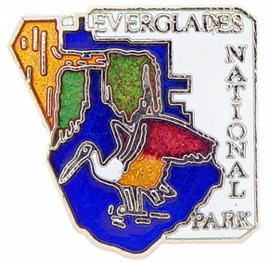 USA STATES, National Park EVERGLADES - Original Artwork, Expertly Designed PIN - 1"