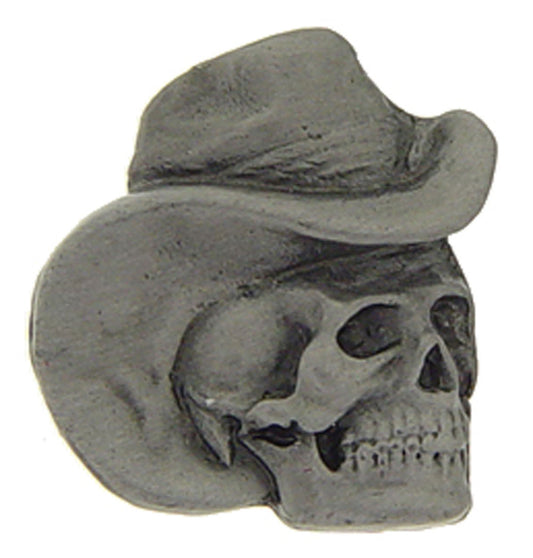 BIKES, BONES & REBEL, SKULL COWBOY HAT - Original Artwork, Expertly Designed PIN - 1"