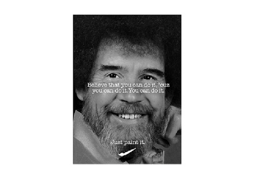 JUST PAINT IT BOB ROSS MAGNET - Officially Licensed Just Paint It Artwork Decorative Refrigerator Magnet - 2.5" x 3.5"