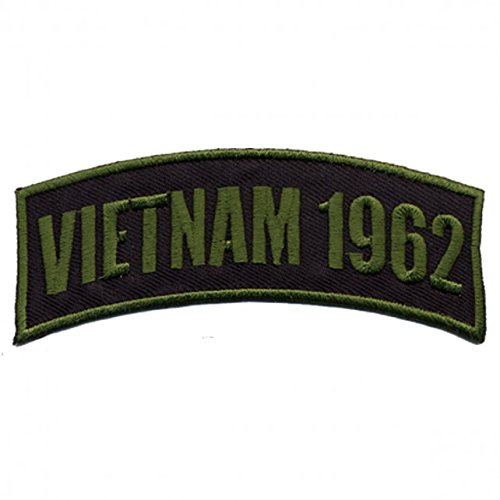 VIETNAM 1962, Embroidered Iron-On / Saw-On Rayon PATCH - 4" x 1"