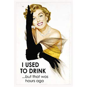 I Used To Drink, But That Was Hours Ago STICKER - Ephemera Exclusive DECAL, 3.3" x 5"