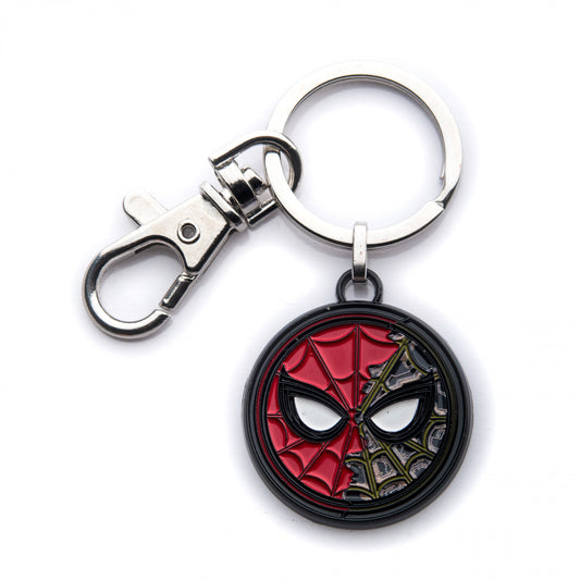 Official SPIDER-MAN SPLIT MASK Keychain, NO WAY HOME Marvel Studios Licensed Spider-Man Marvel Legends KEYCHAIN