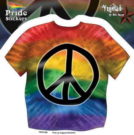NSI - Tie Dye Rainbow Pride Peace - Sticker/Decal