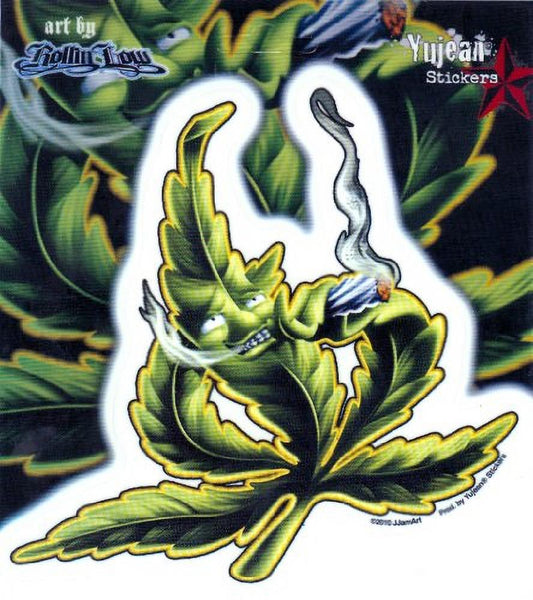 Rollin Low - Smokin Leaf - Sticker / Decal