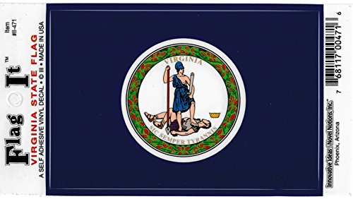 Virginia flag decal for auto, truck or boat