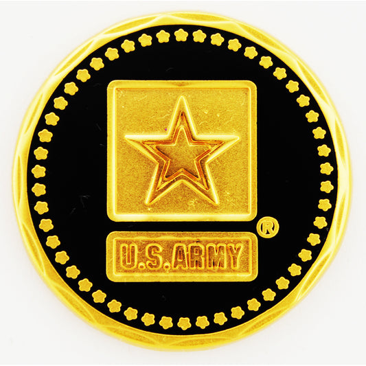 U.S. ARMY, ARMY LOGO STARS - Original Artwork, Expertly Designed PIN Yellow - 1"