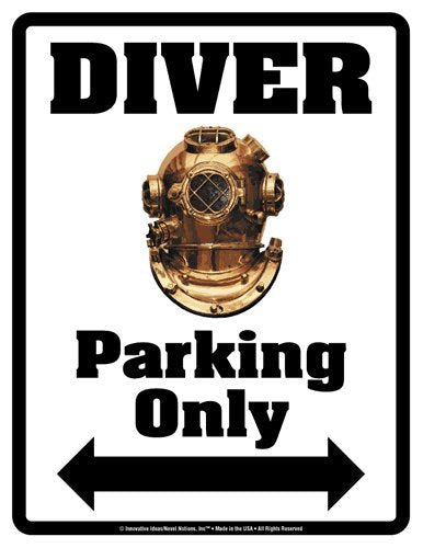 DIVER Parking Only (Sign) - Individual Package - Laminated - 8.5" x 11"