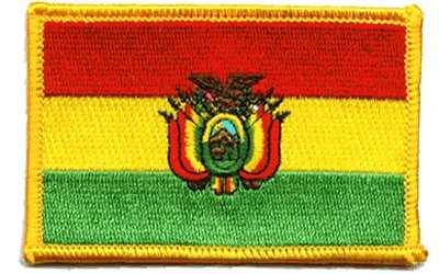 Bolivia iron-on embroidered patch