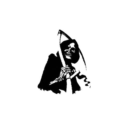 SKULL REAPER/SIE, Exceptional Quality - Funny Bikers Motorcycle HELMET Sticker DECAL - 3"