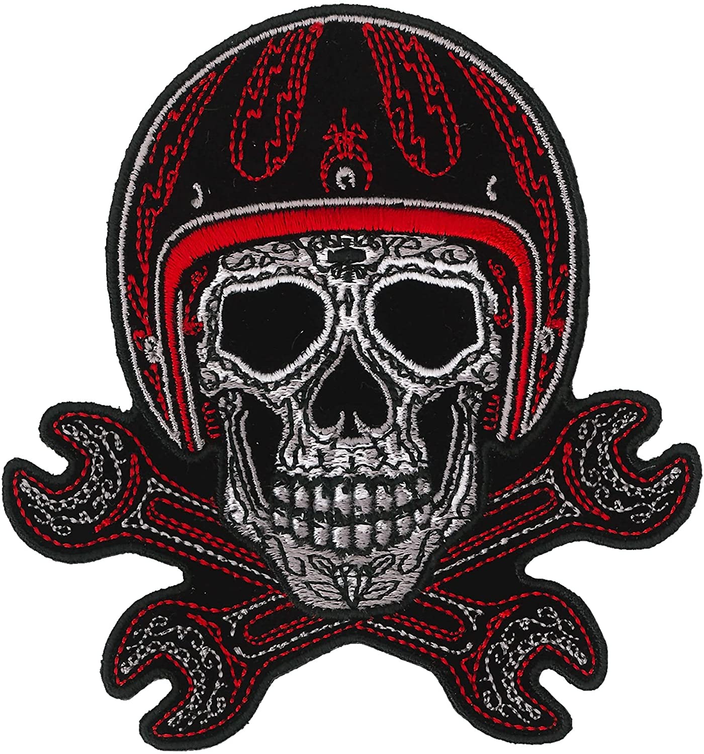 SUGAR WRENCH, PATCH - High Thread Iron-On Heat Sealed Backing Sew-On Biker's Patch - 4" x 4"