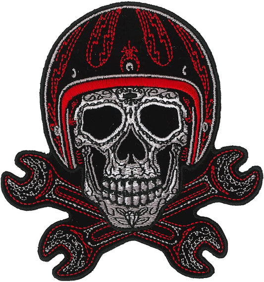 SUGAR WRENCH, PATCH - High Thread Iron-On Heat Sealed Backing Sew-On Biker's Patch - 4" x 4"