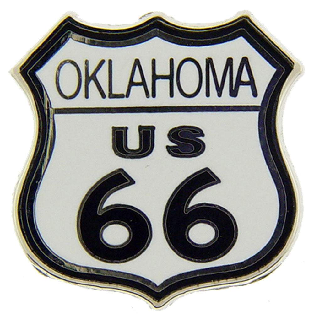 USA STATES, OKLAHOMA U.S. ROUTE 66 - Original Artwork, Expertly Designed PIN - 1"