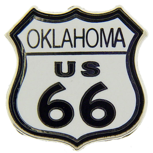 USA STATES, OKLAHOMA U.S. ROUTE 66 - Original Artwork, Expertly Designed PIN - 1"