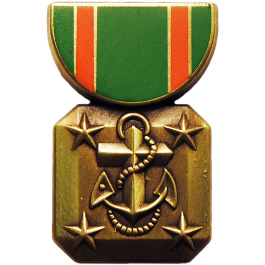 U.S. MILITARY, MEDAL USN ACHIEVE - Original Artwork, Expertly Designed PIN - 1.1875"