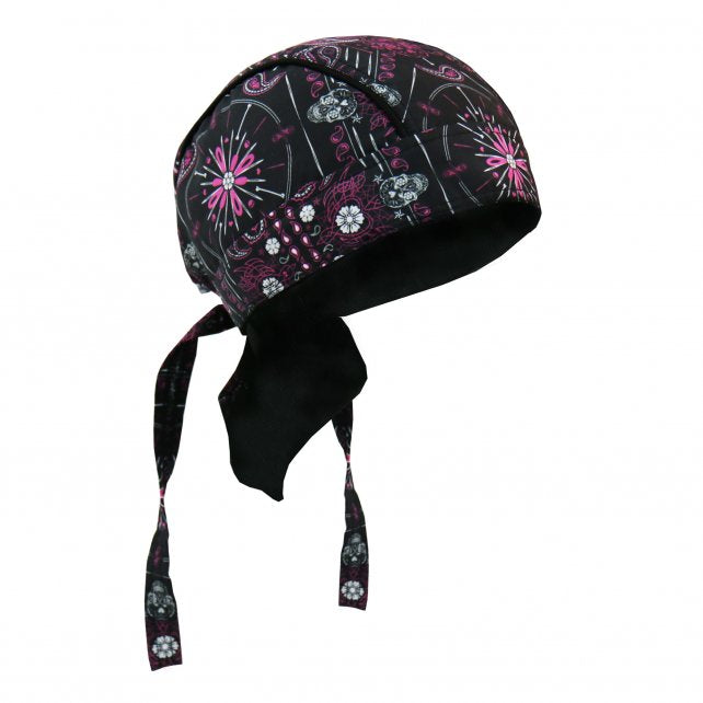 DAY OF DEAD PAISLEY - High Quality Micro-Fiber Bikers HEADWRAP