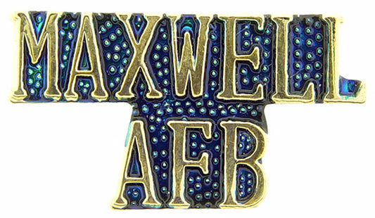 U.S. AIR FORCE, Script MAXWELL AFB - Original Artwork, Expertly Designed PIN - 1"