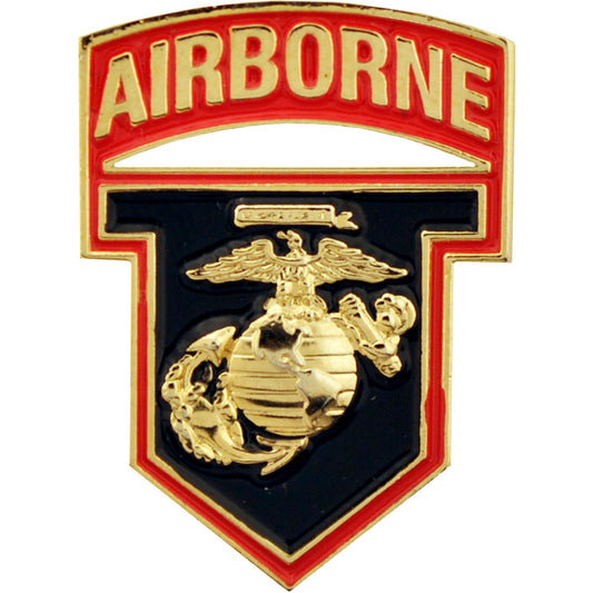 U.S. MARINES, USMC AIRBORNE - Original Artwork, Expertly Designed PIN - 1"
