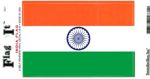 India Flag Decal for auto, Truck or Boat