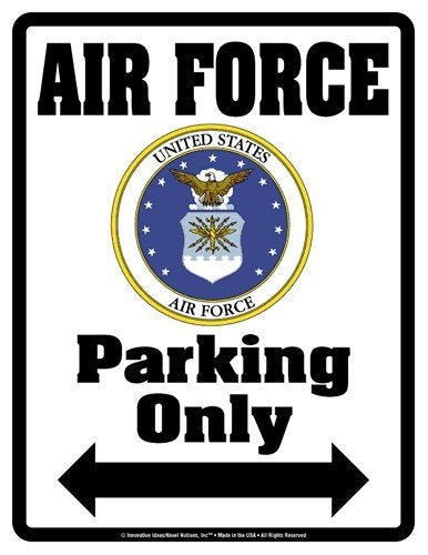 Parking Only Sign - AIR FORCE - Laminated - Individual Package - 8.5" x 11"