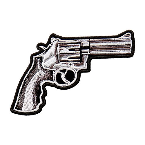 Original Design ASSASSIN RING GUN, High Thread Iron-On / Saw-On Rayon PATCH - 5" x 4", Exceptional Quality