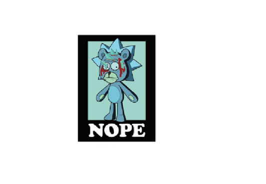 RICK & MORTY MAGNET - Officially Licensed Rick & Morty NOPE Artwork Decorative Refrigerator Fridge Magnet - 2.5" x 3.5"