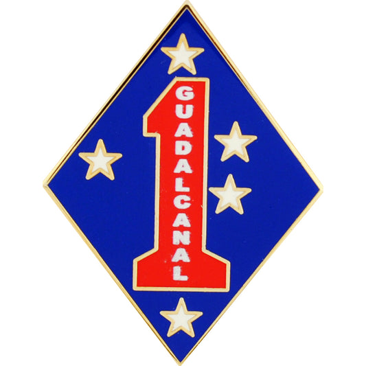 U.S. MARINES, USMC 1st Division - Original Artwork, Expertly Designed PIN - 1.5"